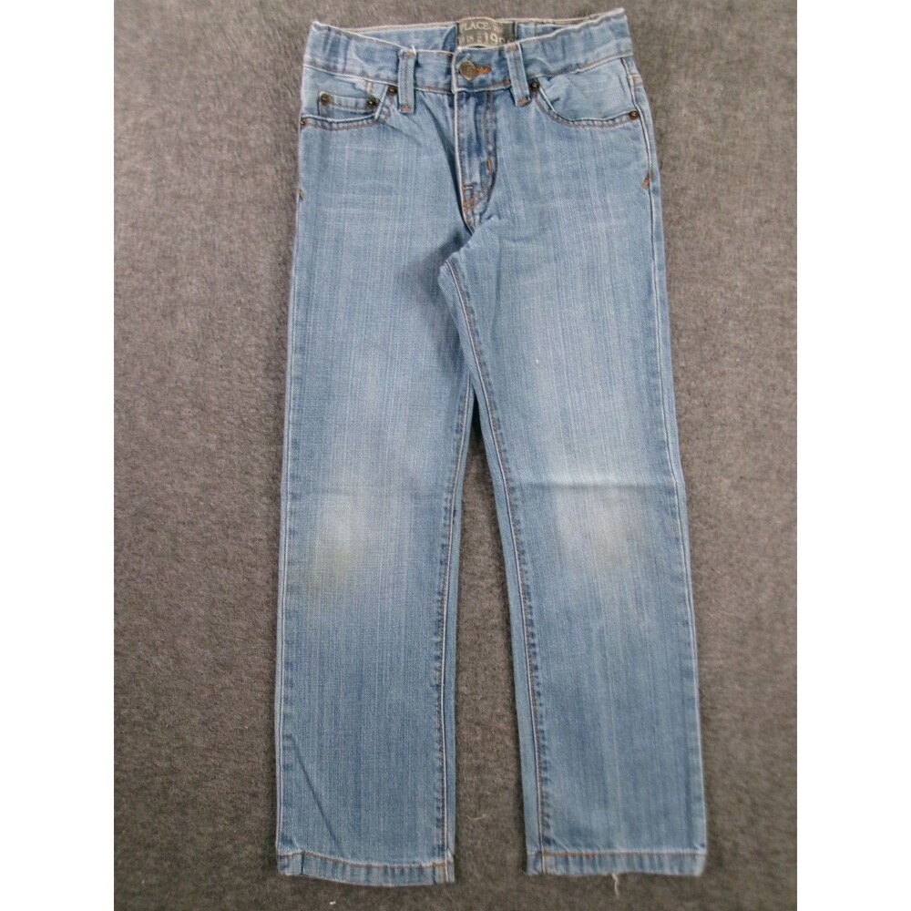 Childrens Place Jeans Youth 8 Blue Straight Leg Light Wash Cotton Casual